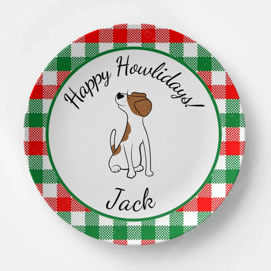 Personalized Holiday- Pawty Plate™ All Breeds