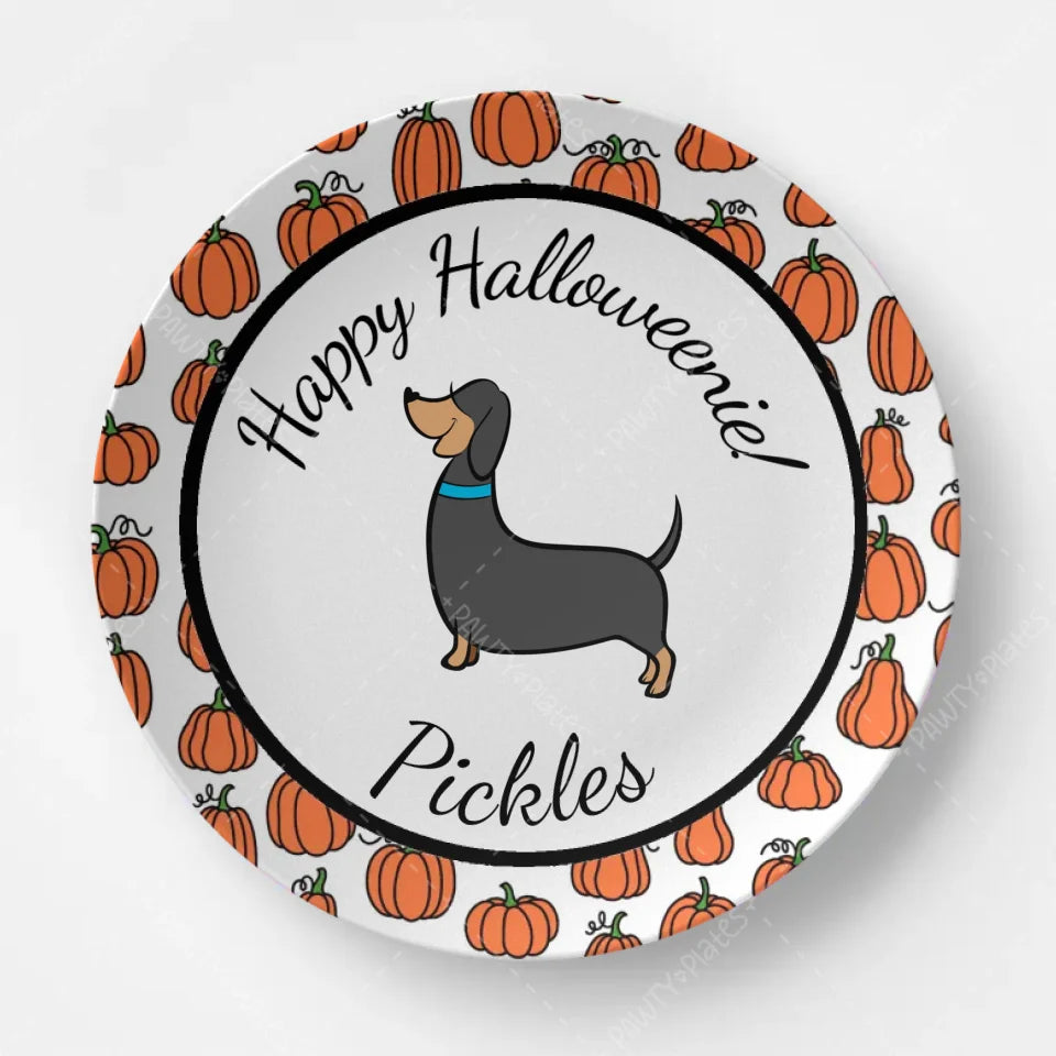 Dachshund Personalized Halloween Pawty Plate™