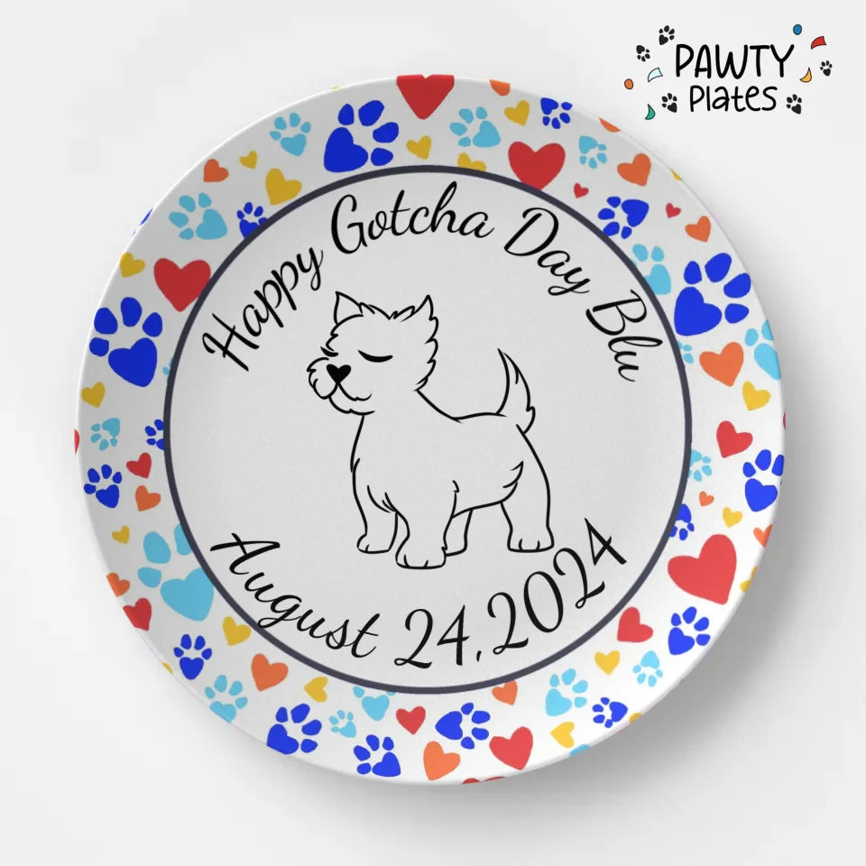 Westie Paw Prints Pawty Plate™