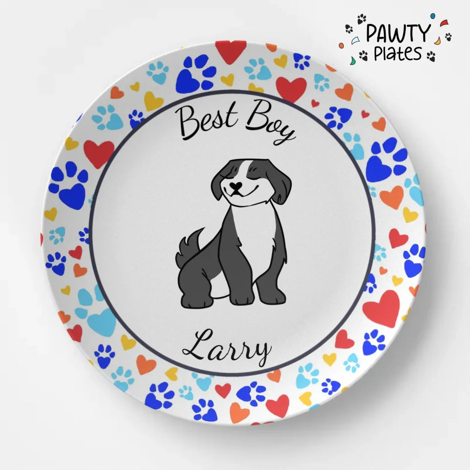 Shih Tzu Personalized Paw Prints Pawty Plate™