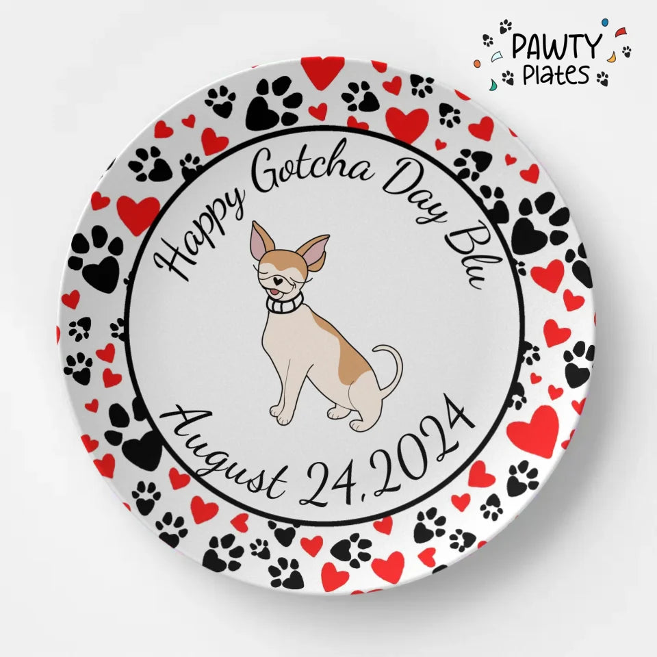 Chihuahua Paw Prints Pawty Plate™