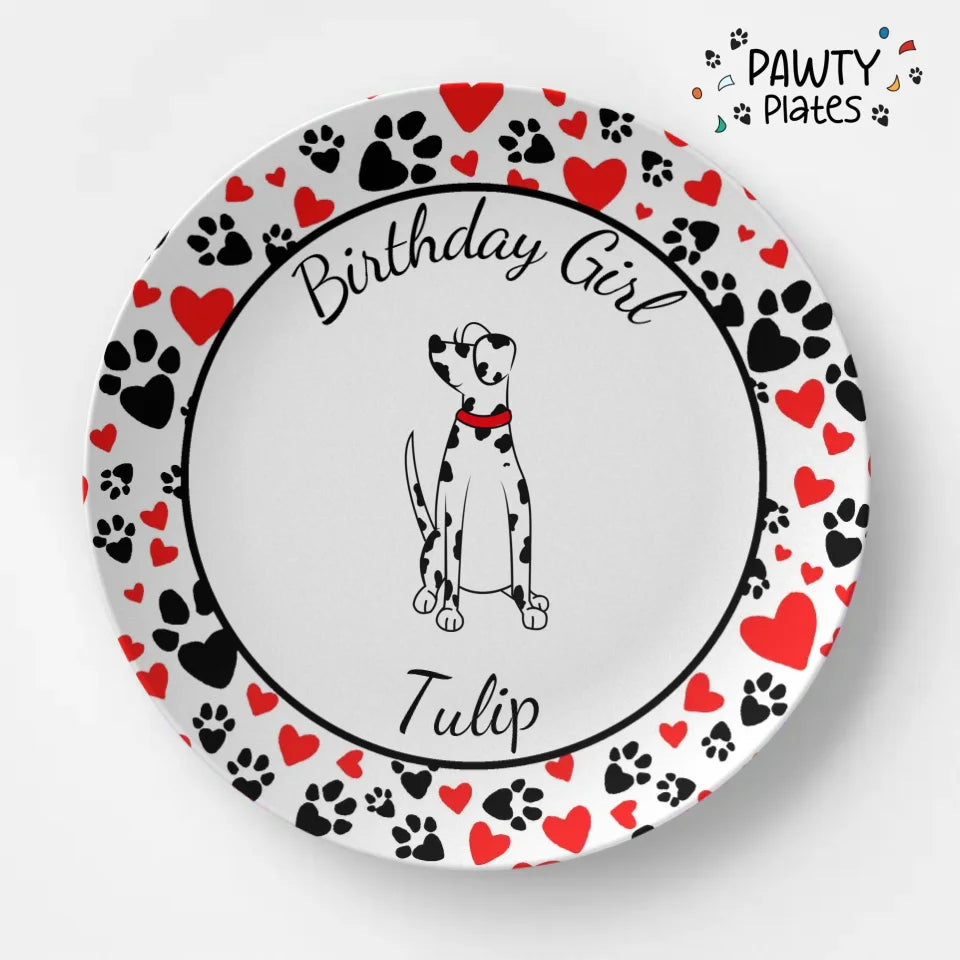 Dalmation Paw Prints Pawty Plate™