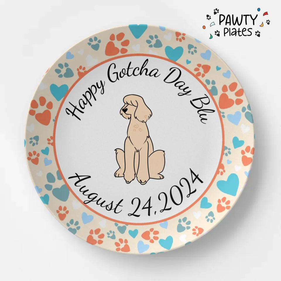 Paw Prints Pawty Plate™ - Poodle