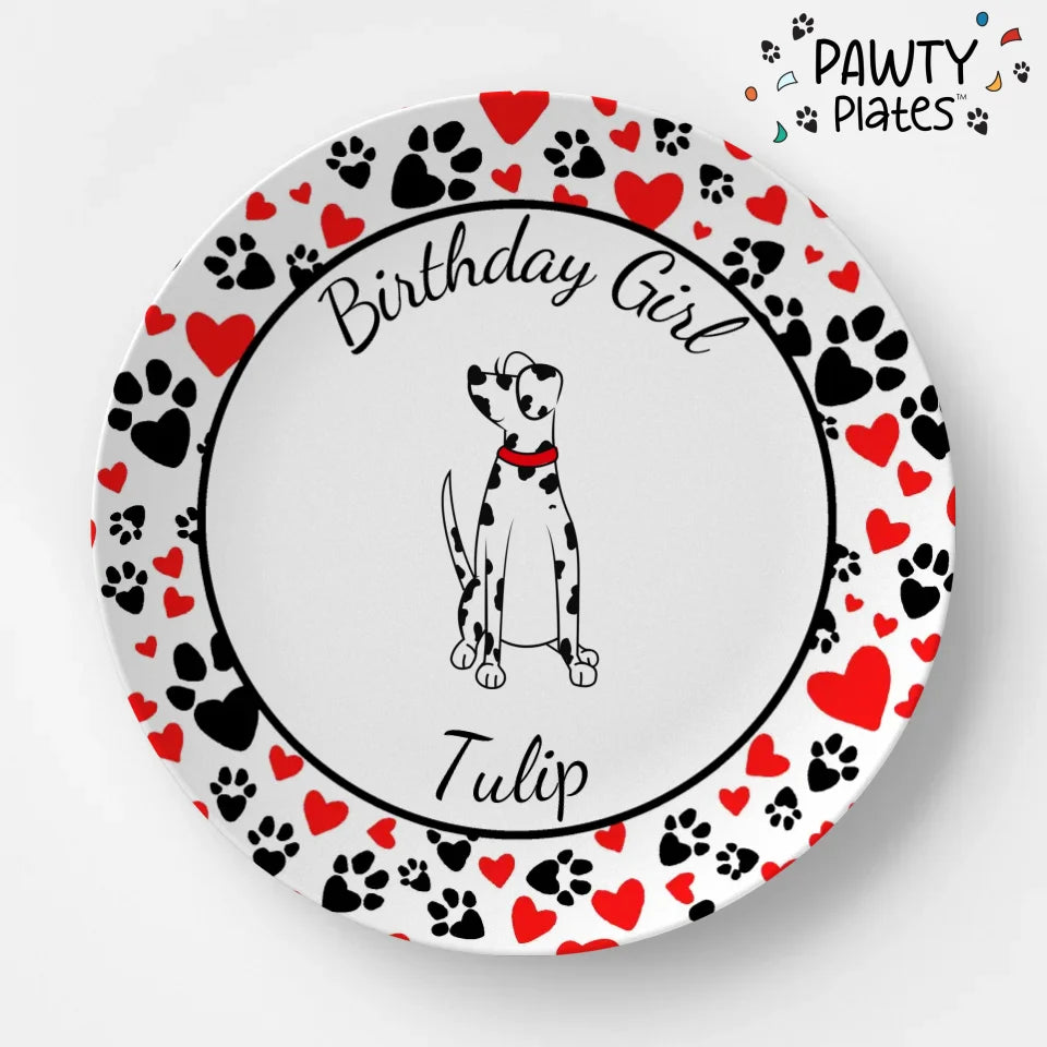 Dalmation Paw Prints Pawty Plate™