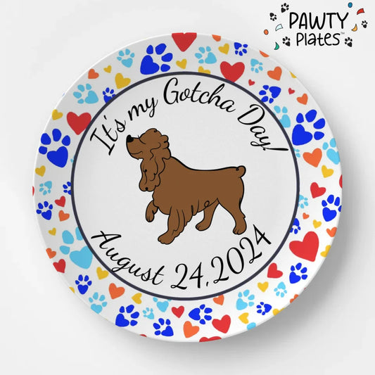 Paw Prints Pawty Plate™ - Cocker Spaniel