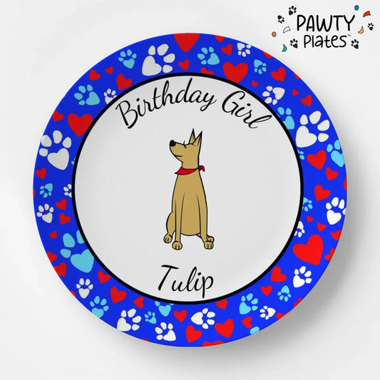 Paw Prints Pawty Plate™ - Great Dane