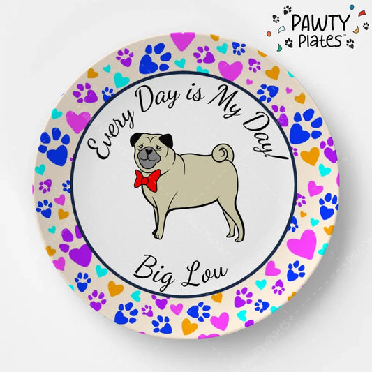 Paw Prints Pawty Plate™ - Pug