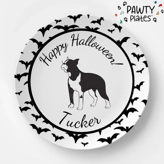 Personalized Halloween- Pawty Plate™ Boston Terrier