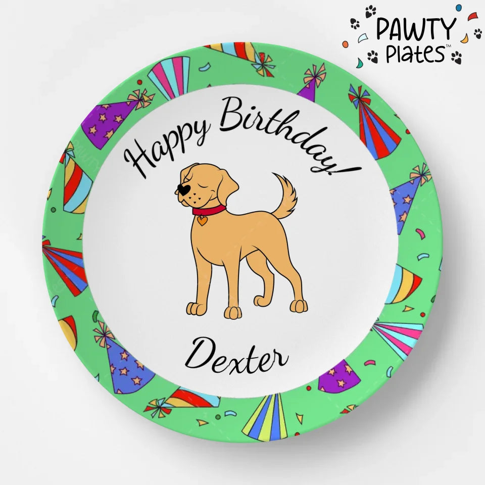 Pawty Hats Pawty Plate™ Golden Retriever