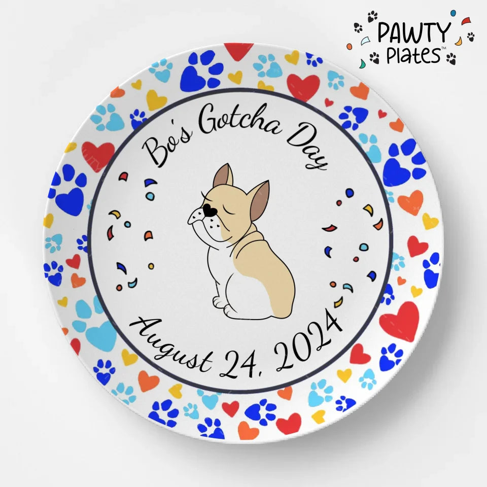 Paw Prints Frenchie Pawty Plate™